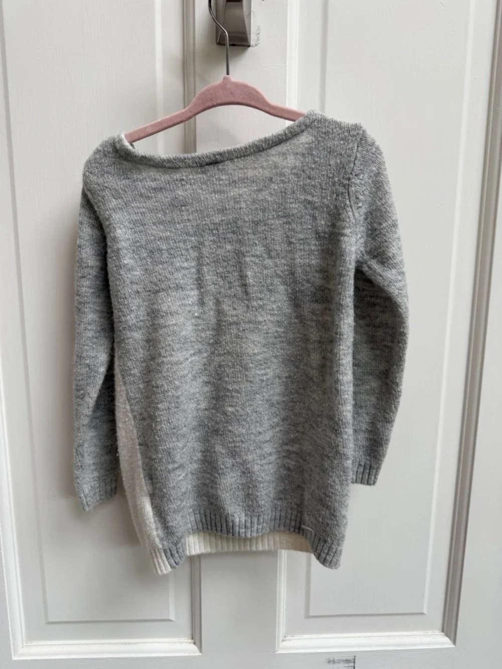 Carter's Girls Size 4 Gray Cat Knit Sweater Top with Pink Bow